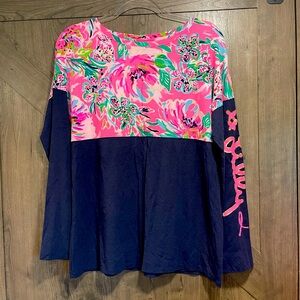 EUC Lilly Pulitzer Finn Top - Cockatoo Pink Paws for a Cause - Size M